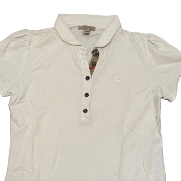 Burberry Check Trim Stretch Pique Polo Shirt Size L - Picture 4 of 7